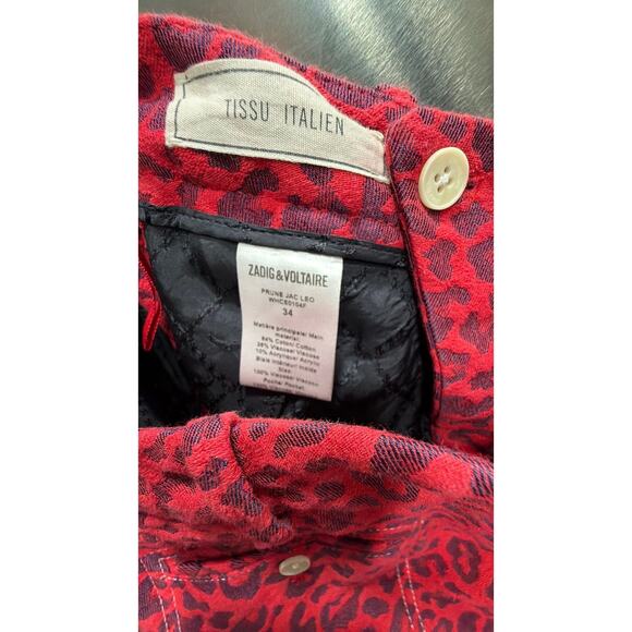 $298! Zadig & Voltaire Prune Jac Leo Cheetah-Print Pants EU 34 / US 4 Pre-Loved - Picture 3 of 5